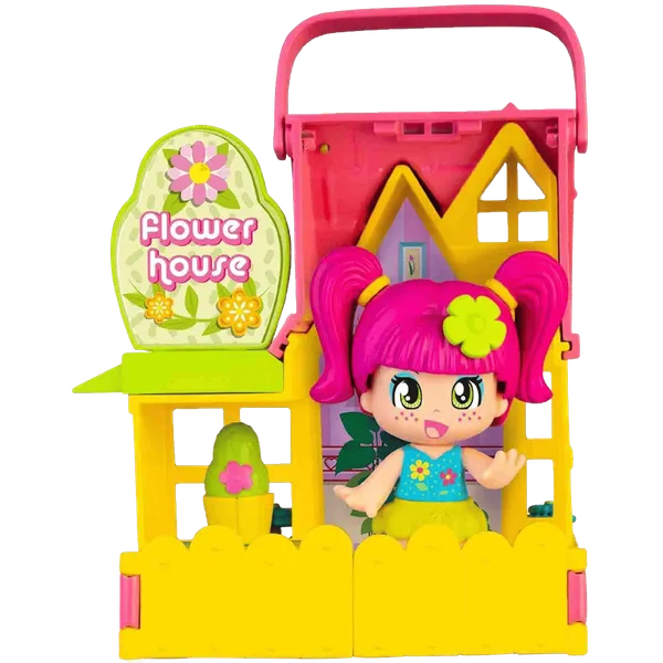 Mini Casita de Flores PinyPon Famosa con Accesorios + Figura de Niña
